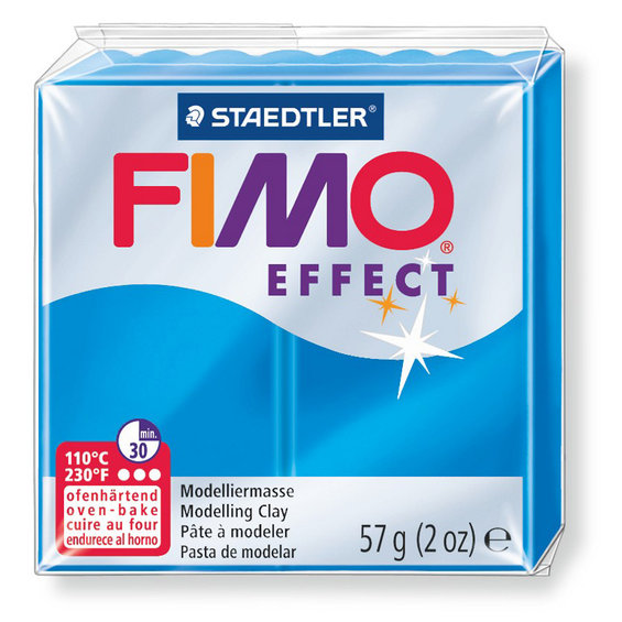 Fimo Effect - 56 gram - Blå transparent 374
